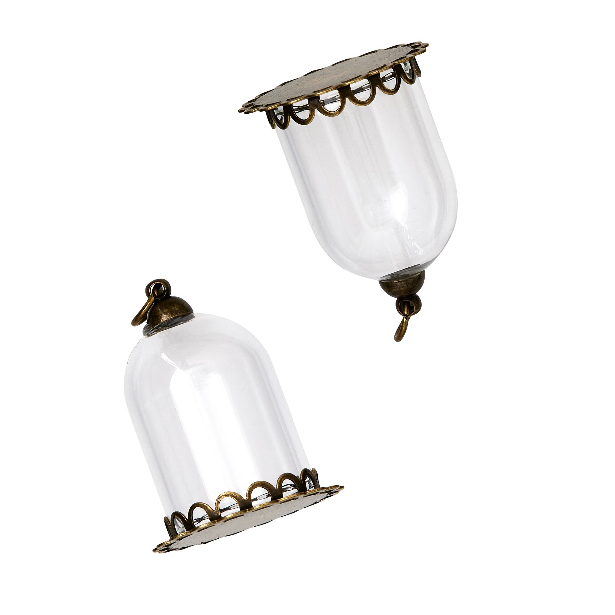 Found Objects™ Oxidized Brass Small Bottle Charms By Bead Landing™